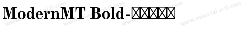 ModernMT Bold字体转换
